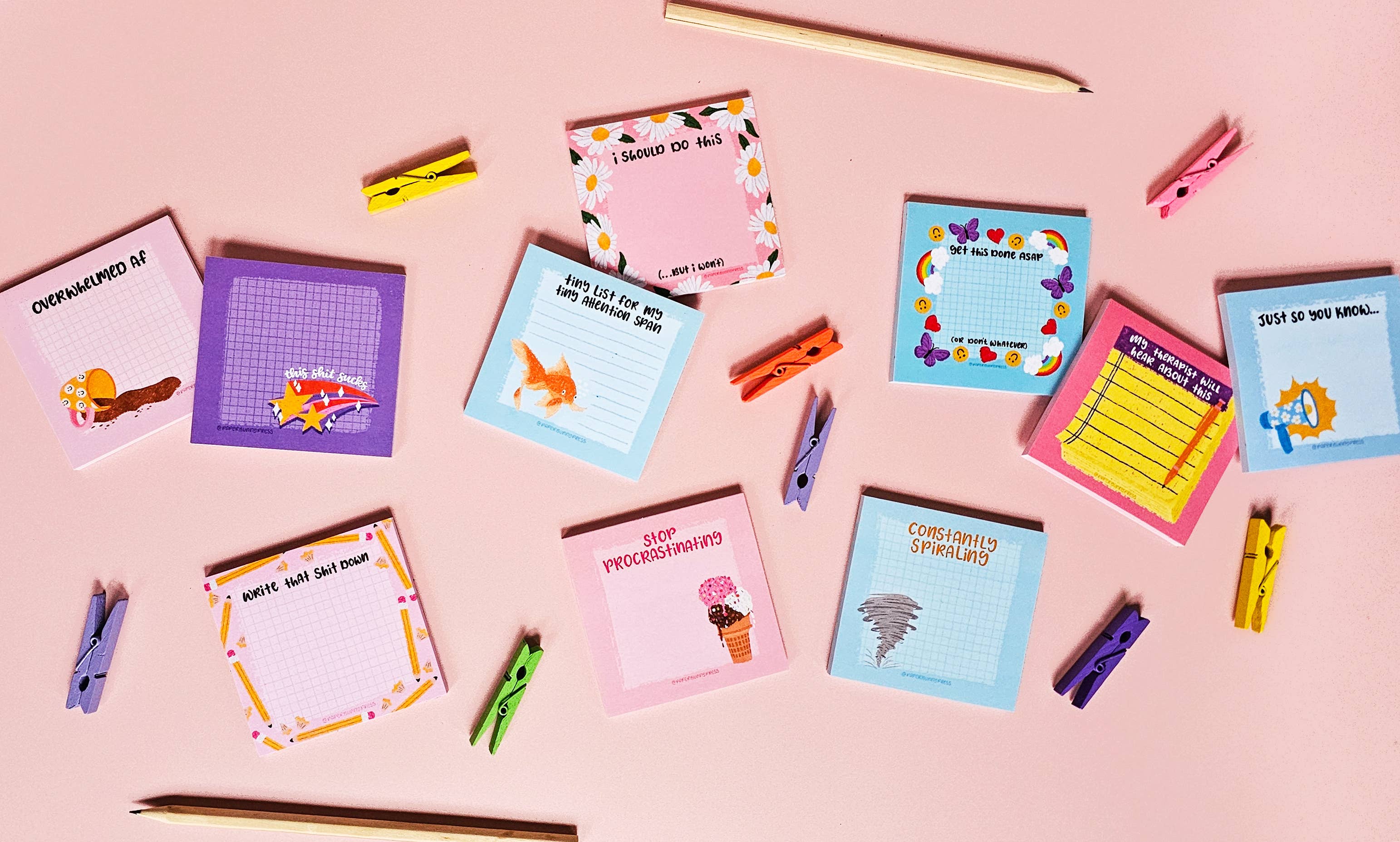 Paper Bunny Press - Wholesale Sticky Notes - I Should do this (but I won't) Funny Sticky Pad1