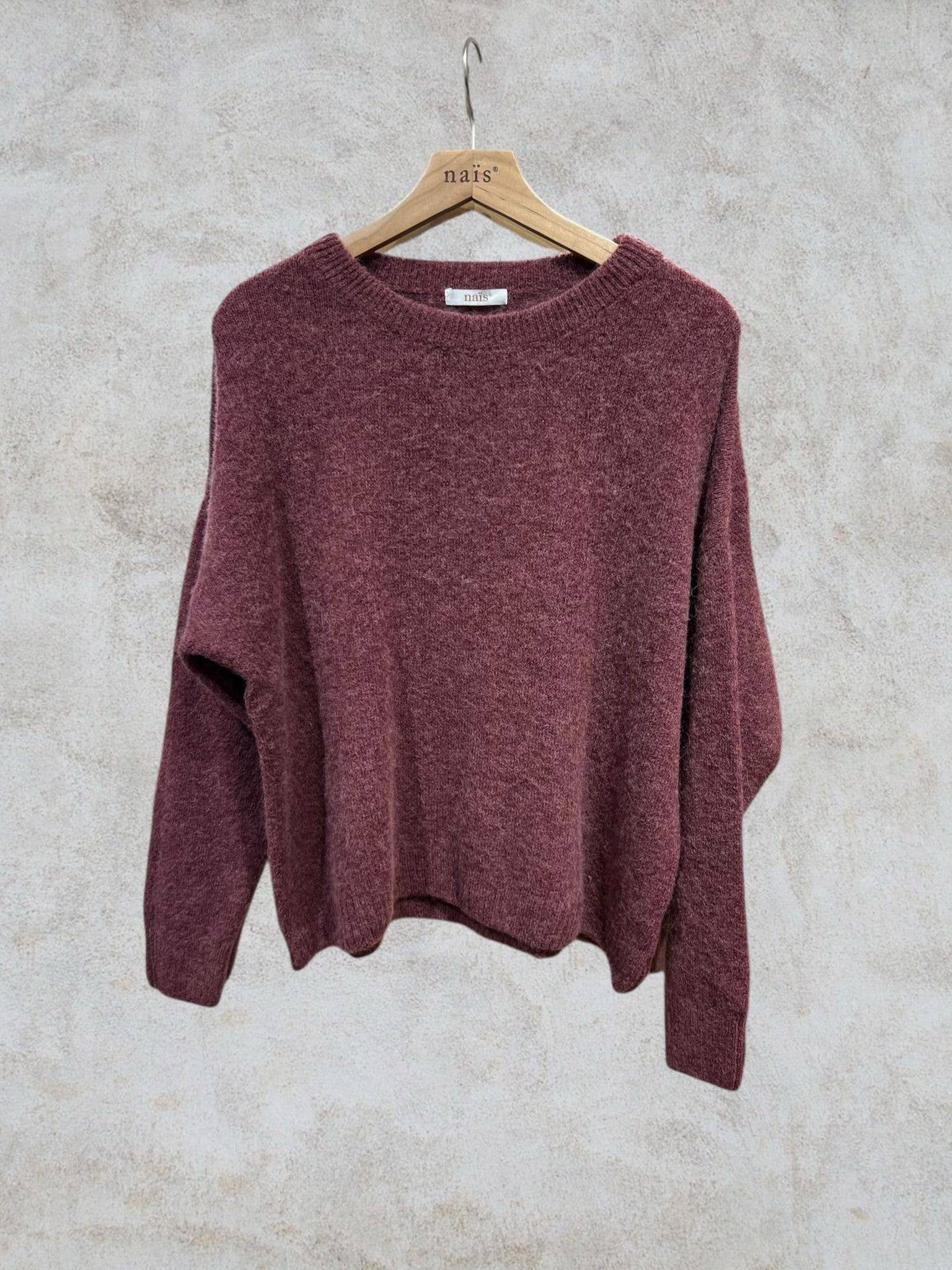 NAÏS PARIS - Wholesale Knit Sweater - Women's - Round neck long sleeve sweater in 30% superfine alpaca8