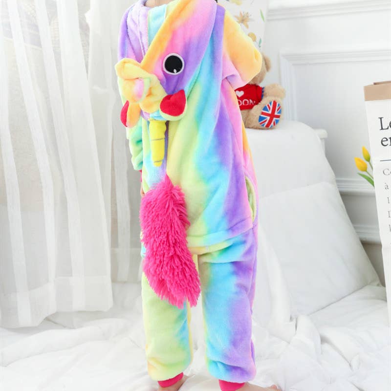 Jammies For Parties - Wholesale Onesie - Kids - Kids Unisex Animal Onesie Pajamas - Rainbow Unicorn3