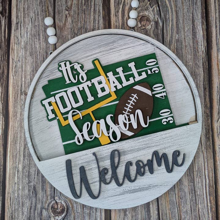 Drop In Voetbal 3D LASER PROJECT - P014139 voor wholesale door Paisley Grace Makery