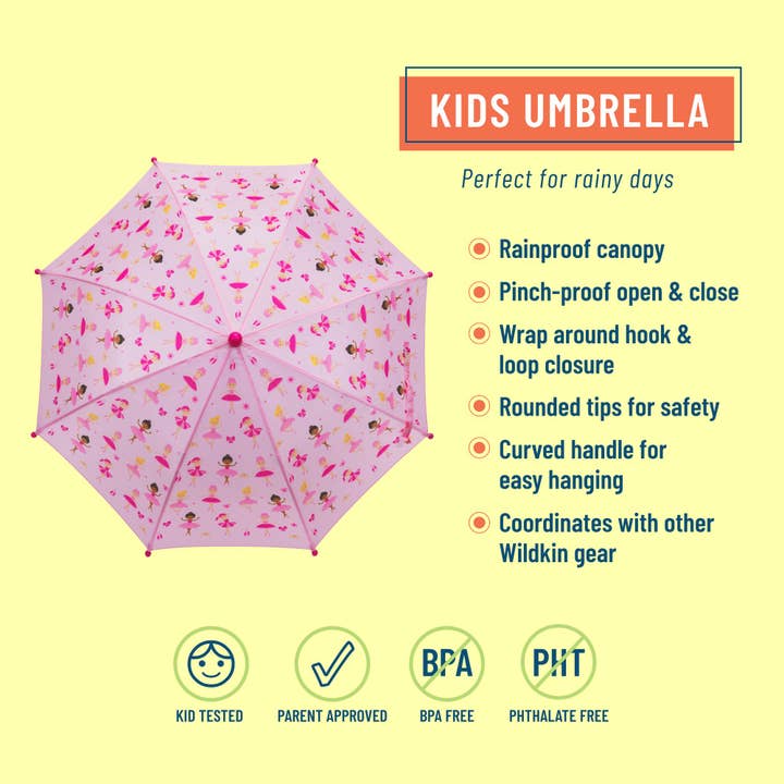 Wildkin - Wholesale Umbrella - Kids - Ballerina Umbrella1
