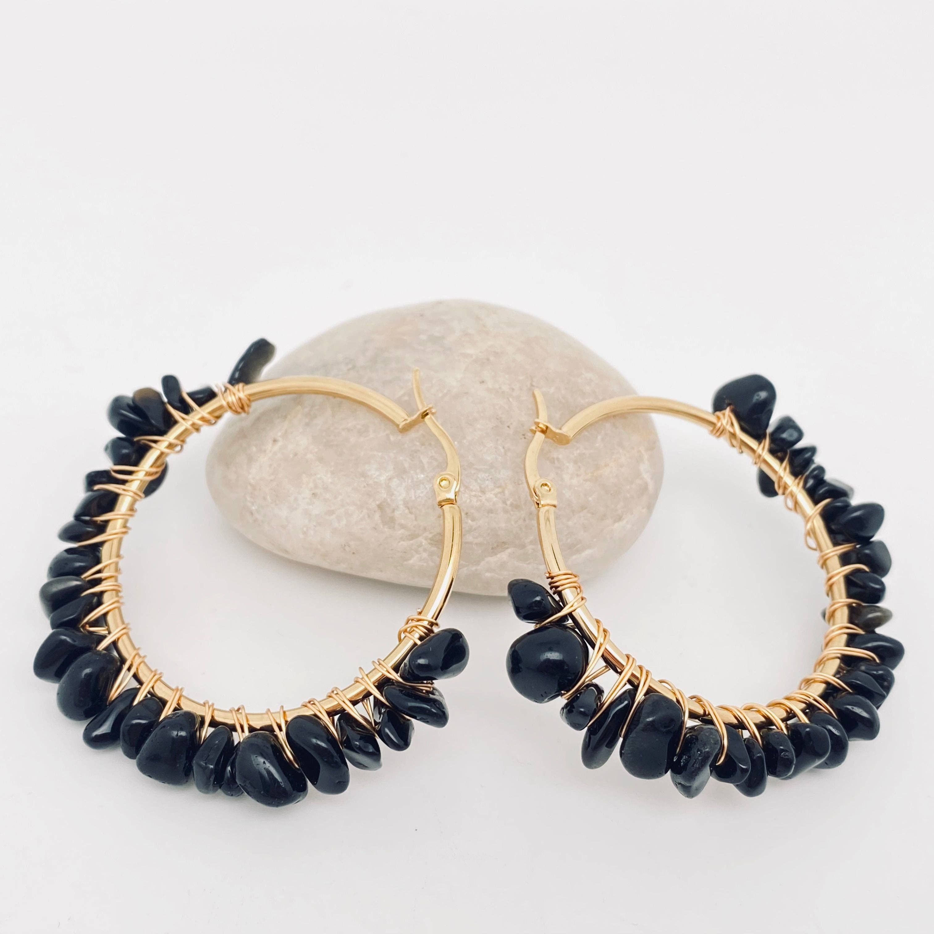 Mio Queena – Engroshandel Hoops – Rustfrit stål håndviklede naturlige grus Hoops3