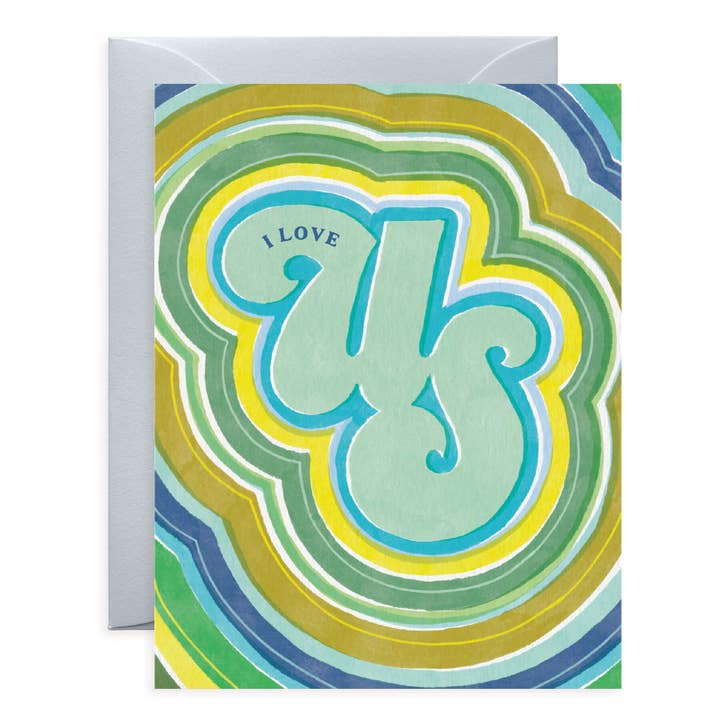 I Love Us Type | Love & Friendship Card for wholesale by O.O.M.F. Creative