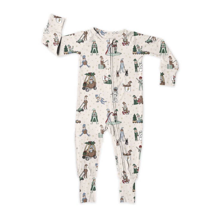 Sweet P Baby Co. - Wholesale Sleepsuit - Baby - Elfie Zip Up Bamboo Pajamas
