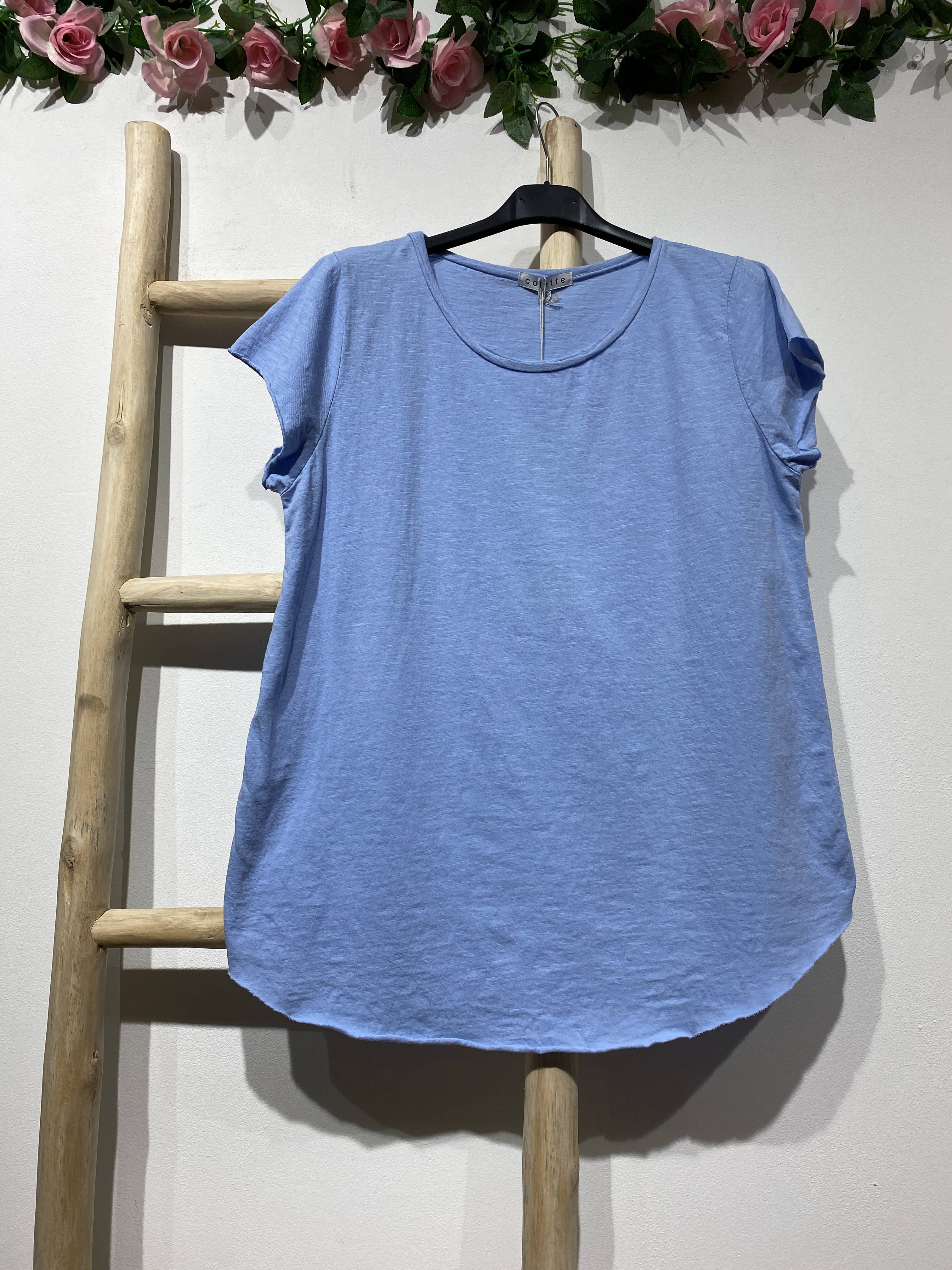LINEN & COTTON HOUSE – Engroshandel T-shirt – til kvinder – Bomuld t-shirt med rund hals, basis 811710