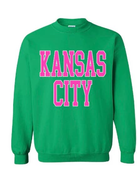 Groen & Roze Kansas City Sweatshirt Pakket voor wholesale door Pink Dinosaur