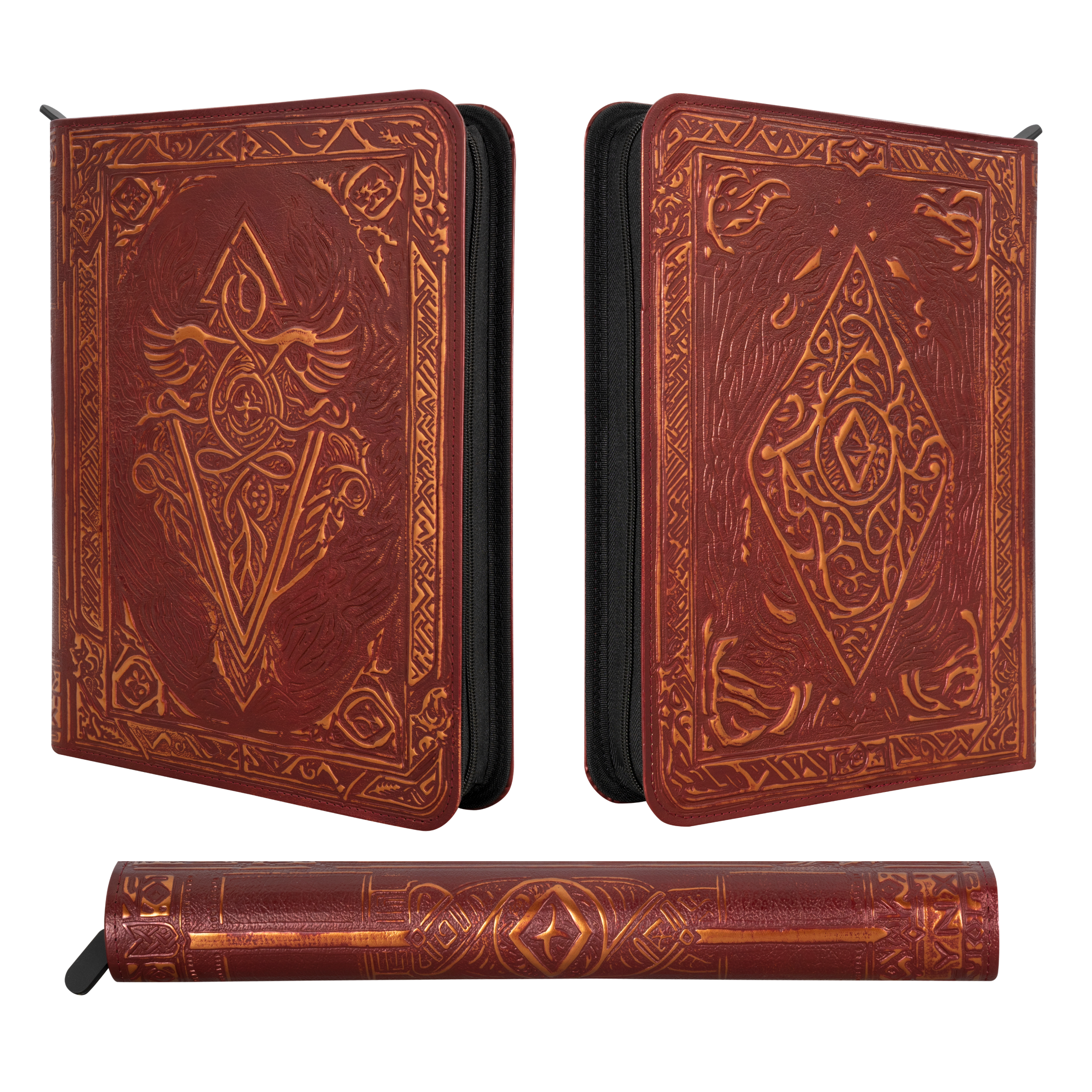 QMDirect - Wholesale Card Game - TCG Faux-Leather Trading Card Binder - Red2