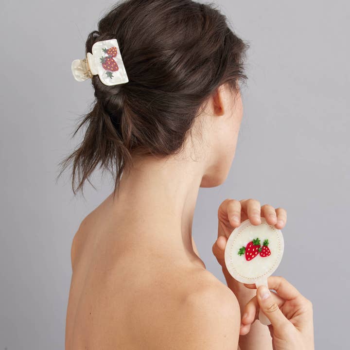 Eco Strawberry Farm Handmade Hair Claw Clip for wholesale on Faire3