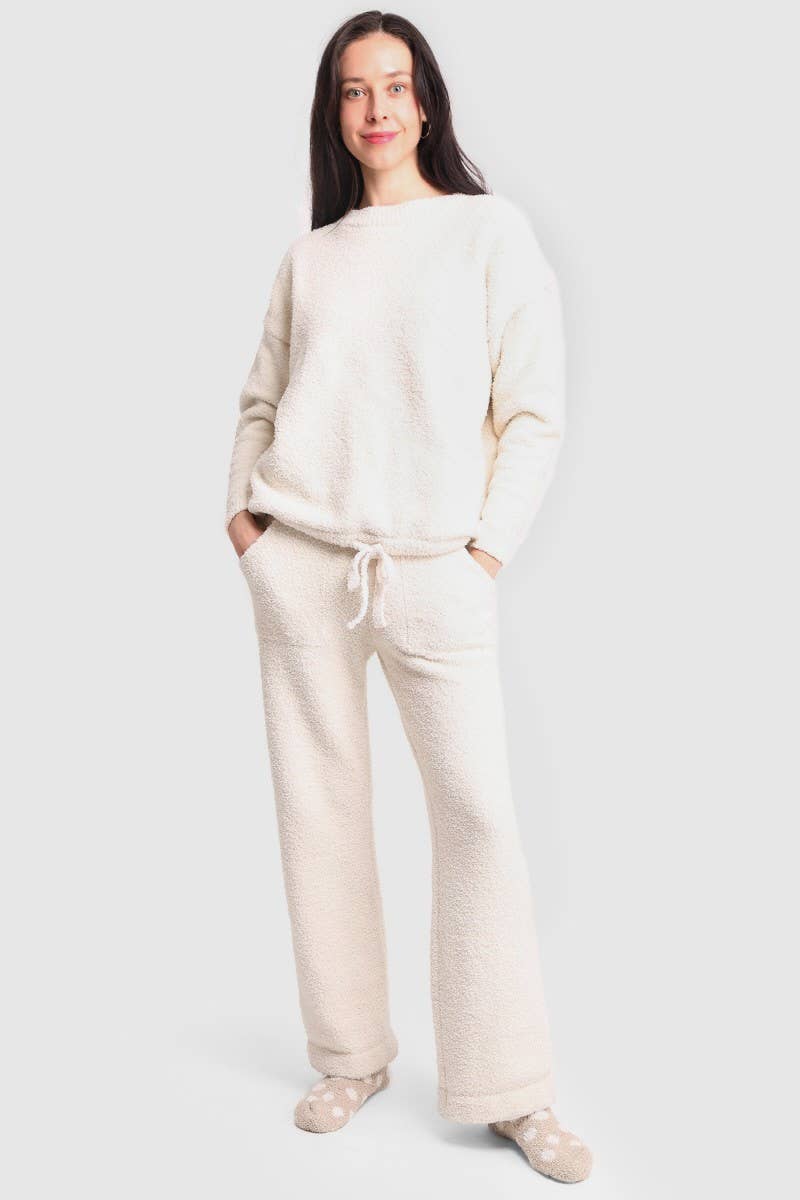 Fashion City – wholesale Sweatshirt – Women's – Solid Color Luxury Soft Lounge Pullover Sweater15