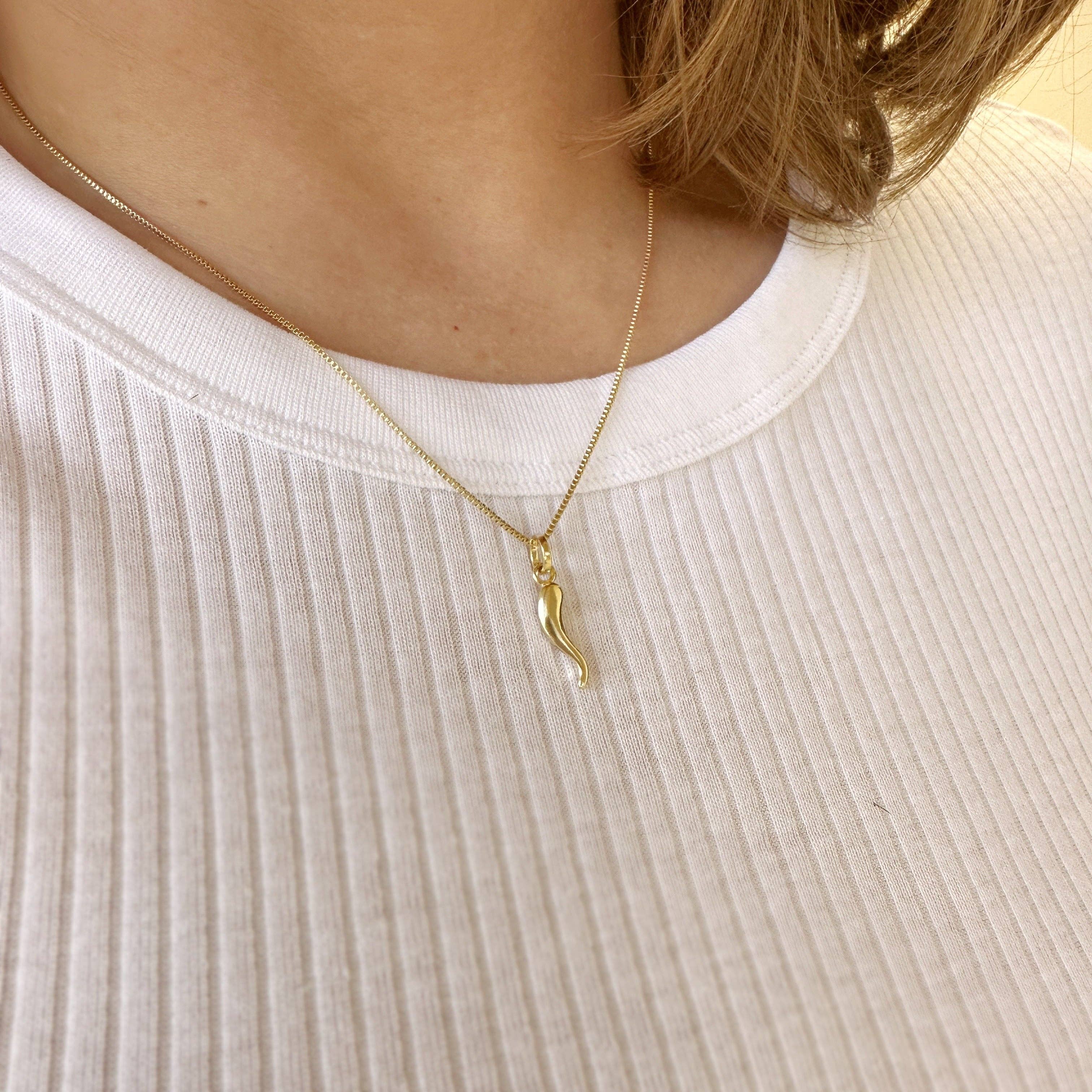 GoldFi - Wholesale Individual Charm/Pendant - Italian Horn Pendant3