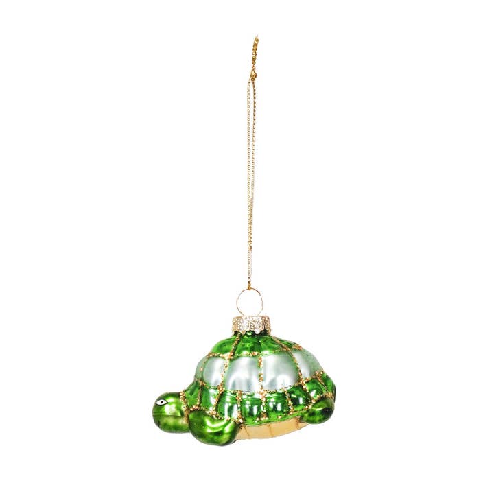 Xmas Hanger - Turtle - Glass - Green - 6,5x4,5x4,5cm for wholesale by Housevitamin bv