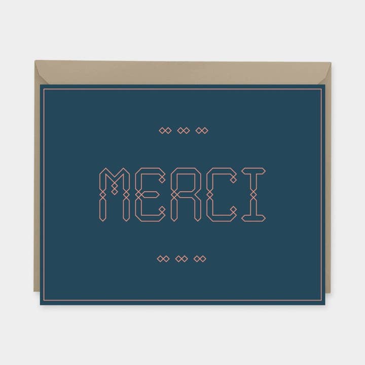 Merci Thank You Cards, Moroccan Design for wholesale by The Design Craft