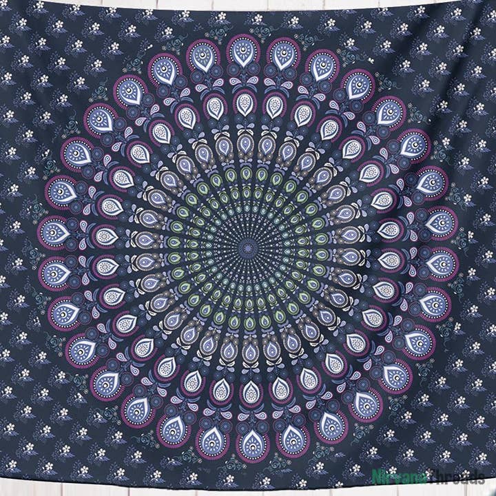 Nirvana Threads - Wholesale Tapestry/Textile - Midnight Mandala Tapestry