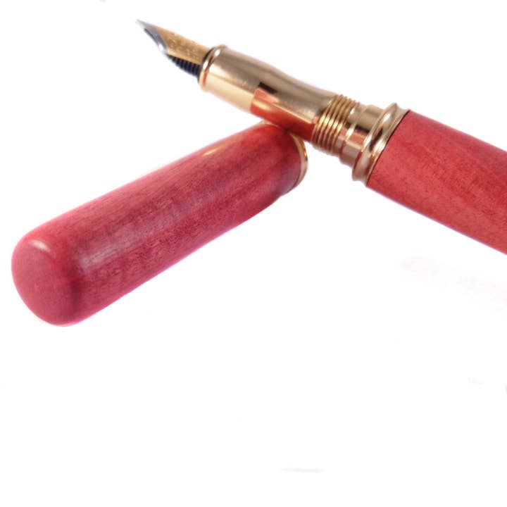 Bog and Brass - Wholesale Pen - Pink Ivory wooden fountain 5th anniversary gift.