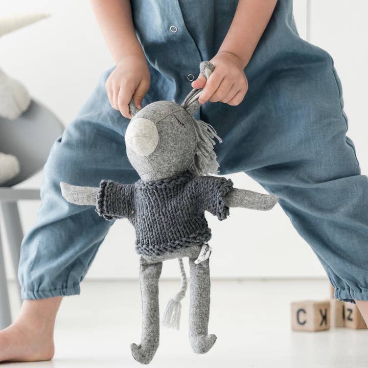 Oscar Donkey | soft toy for wholesale by and the little dog laughed