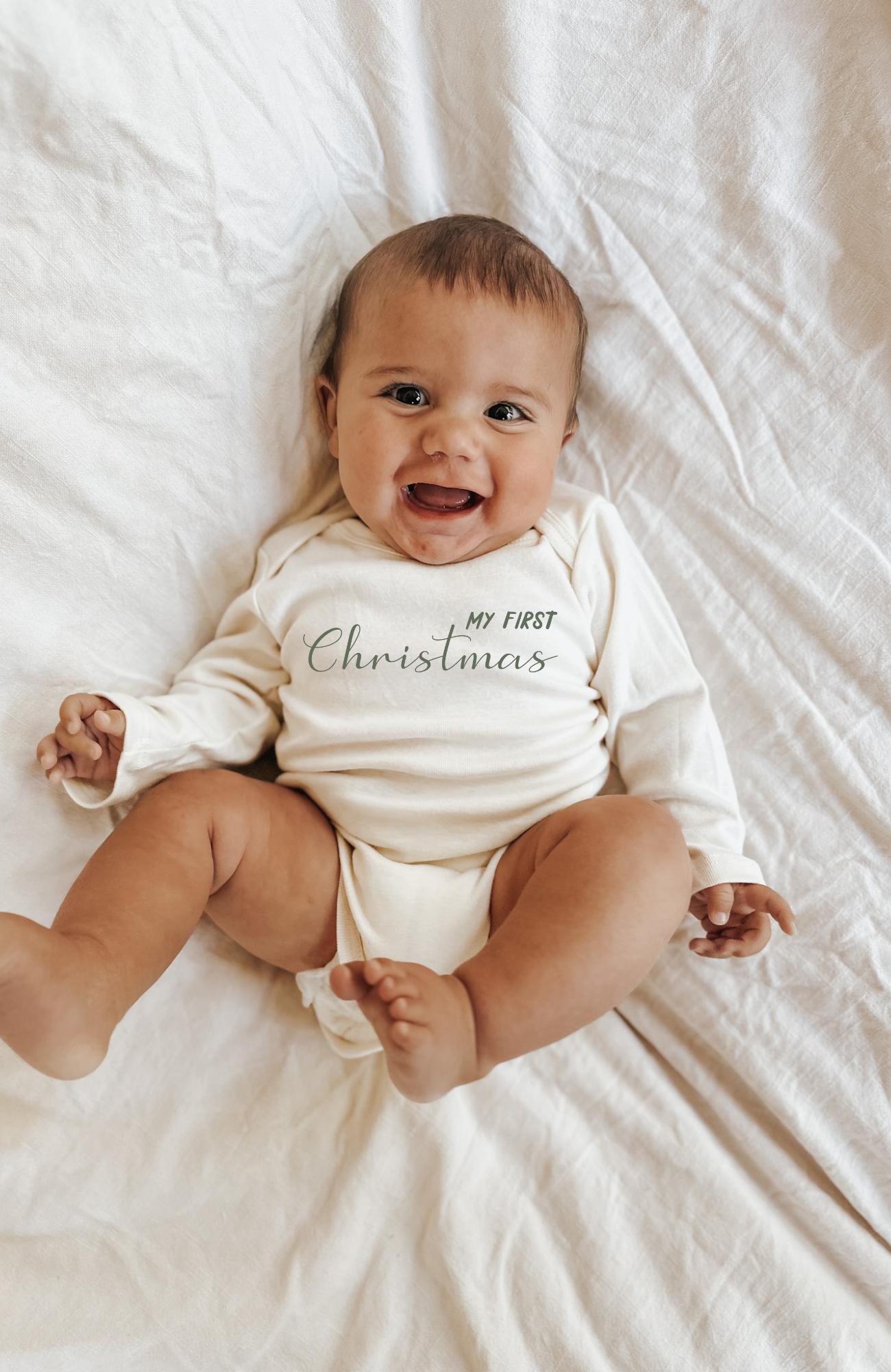 Tenth & Pine - Vente Body (sans pieds) – bébé - Mon premier body de Noël en coton bio à manches longues pour bébé2