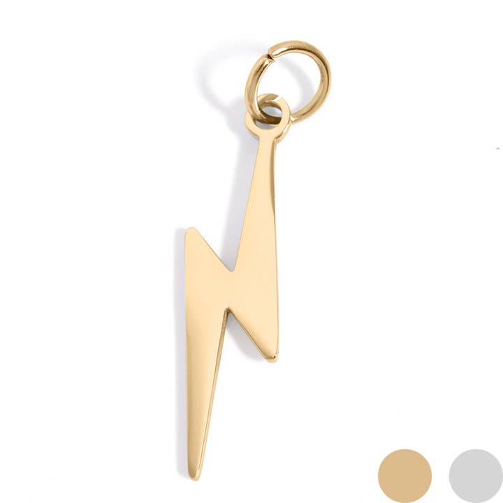 18K Gold PVD Stainless Steel Lightning Bolt Charm and other Purchase Wholesale bolt gin. Free Returns & Net 60 Terms on Faire trending on Faire.