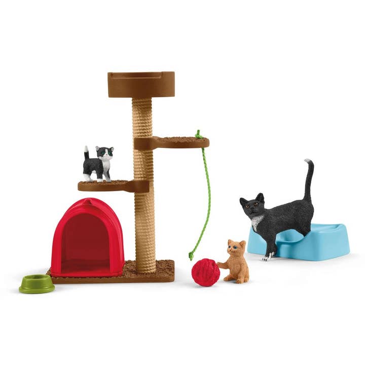 Playtime For Cute Cats Farm Figurine Toys Play Set for wholesale by Schleich