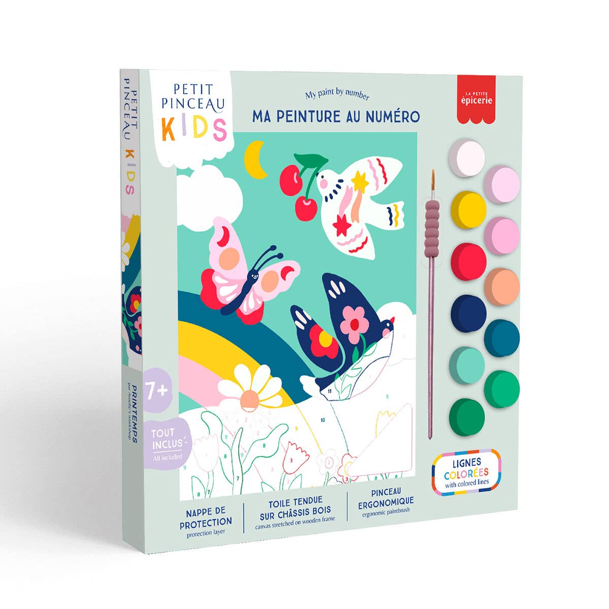La Petite Épicerie - Vente Kit de bricolage – enfant - Kit peinture au numéro - Petit Pinceau Kids Printemps0