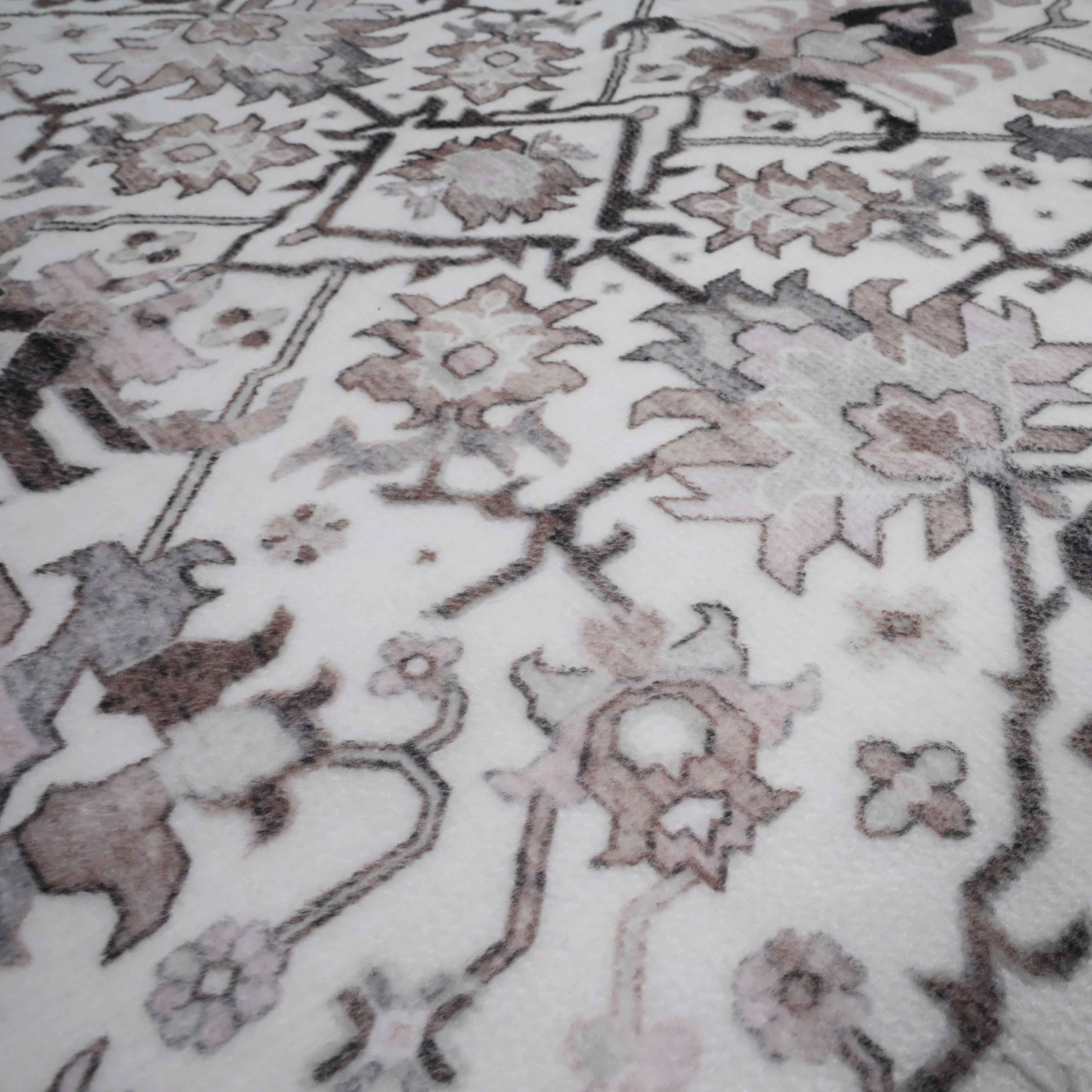 Bed Bath Fashions - Wholesale Area Rug - Bibb Home Washable Flannel Printed Accent Rug with Latex Bac27