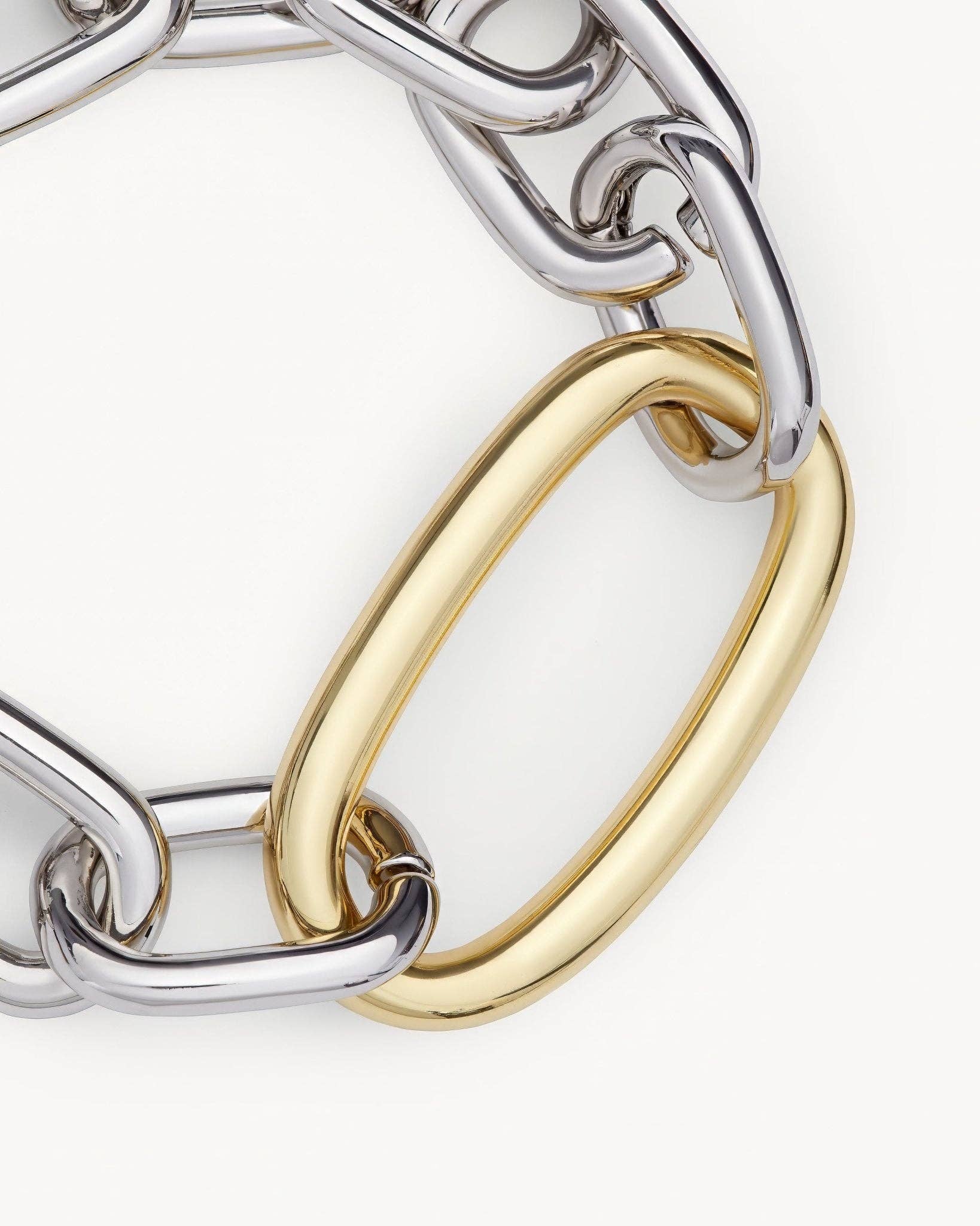 MACHETE - Wholesale Link & Chain Bracelet - Interchangeable Oval Link Bracelet in Silver1