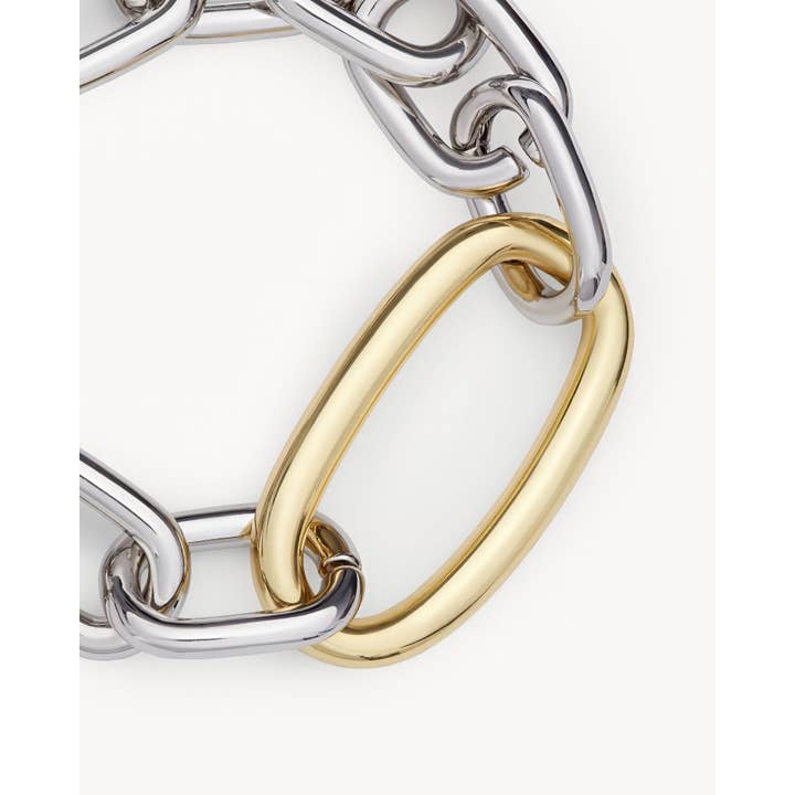 MACHETE - Wholesale Link & Chain Bracelet - Interchangeable Oval Link Bracelet in Silver1