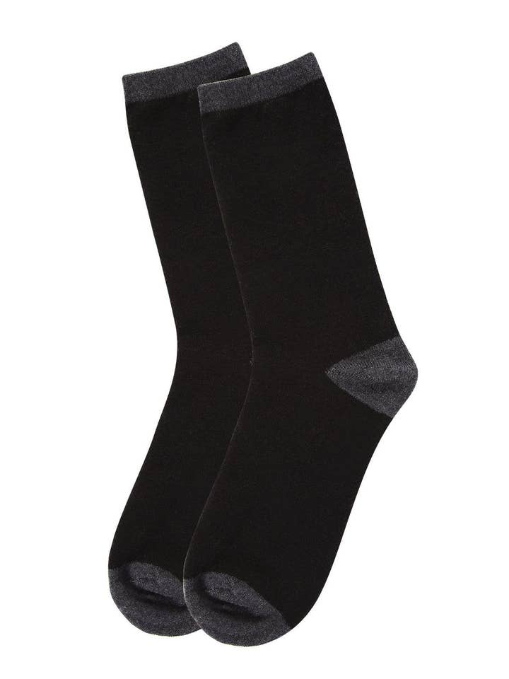 Infinity Classics International Inc. - Wholesale Socks - Women's - MeMoi Tipped Flatknit Cashmere Crew Socks2