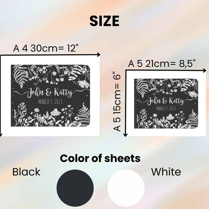 Cherish Deal - Wholesale Guest Book - Wooden Floral Guest Book with Wildflowers, Photo Album6