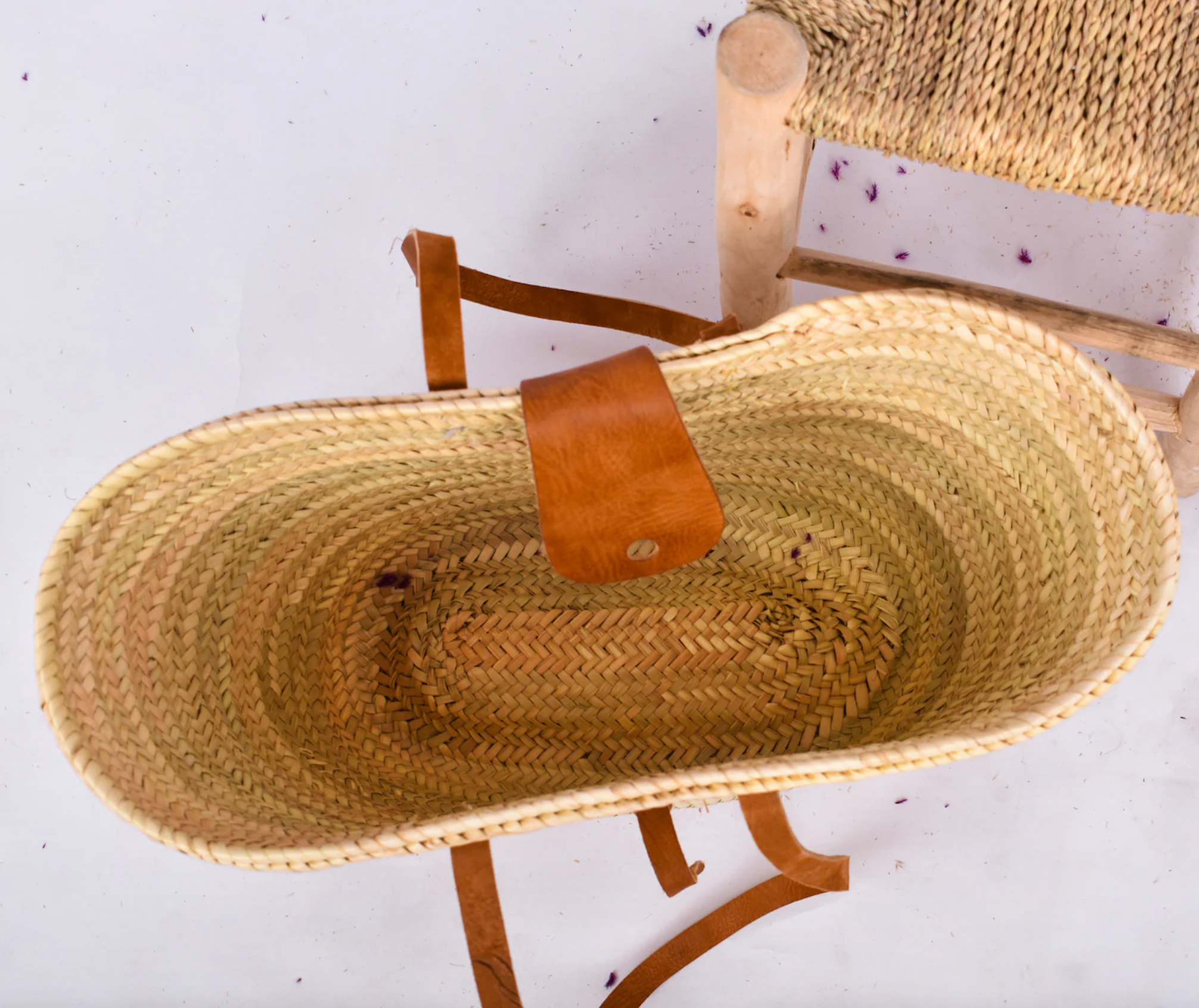 ProHandmadeDesign - Wholesale Beach Bag - FRENCH BASKET straw bag with leather handles beach bag,3