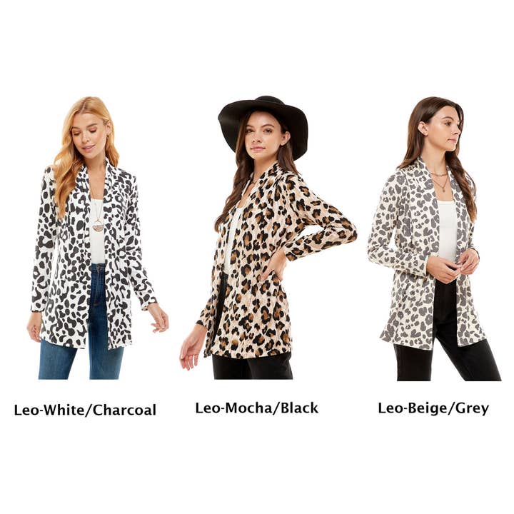 Follow Me Apparel - Wholesale Cardigan - Women's - Lightweight Open Front Long Sleeve Camouflage Cardigan