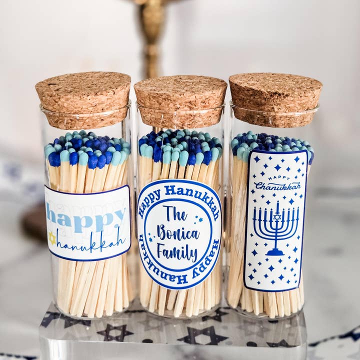 Salt Sparkle Shalom – wholesale Matches – Modern Happy Hanukkah Matches4