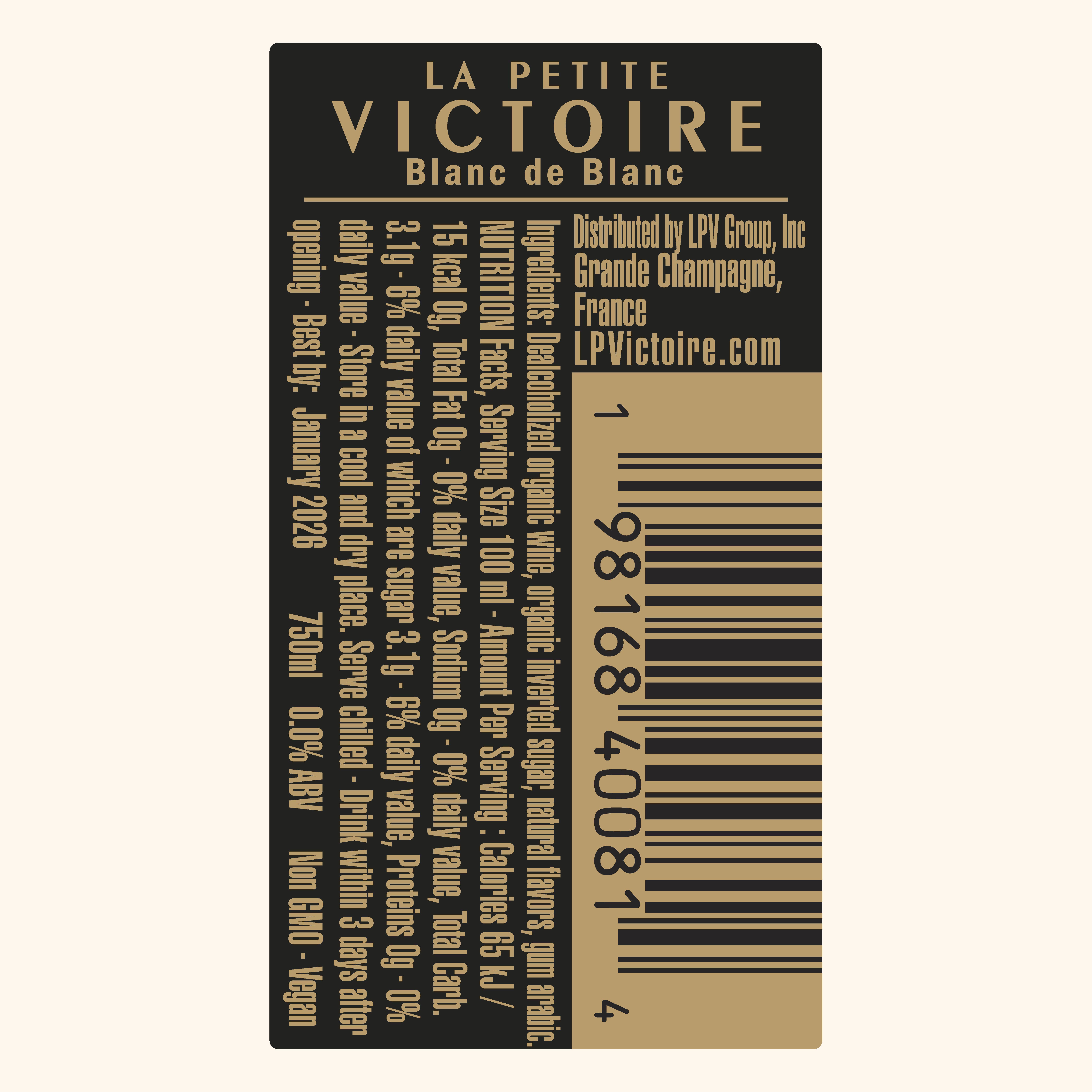 Woody's - Wholesale Non-Alcoholic Spirits/Wine/Beer - La Petite Victoire Non-Alcoholic Sparkling Brut (750ml)4