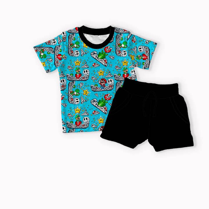 It's-A-Me! Bamboo T-shirt & Shorts Set for wholesale by Secret Stock Reserve