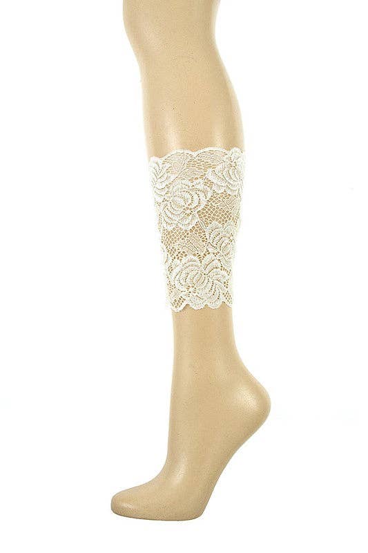Andrea Bijoux – Großhandel Socken – Damen – Stiefelmanschette mit floralem Spitzenmuster2