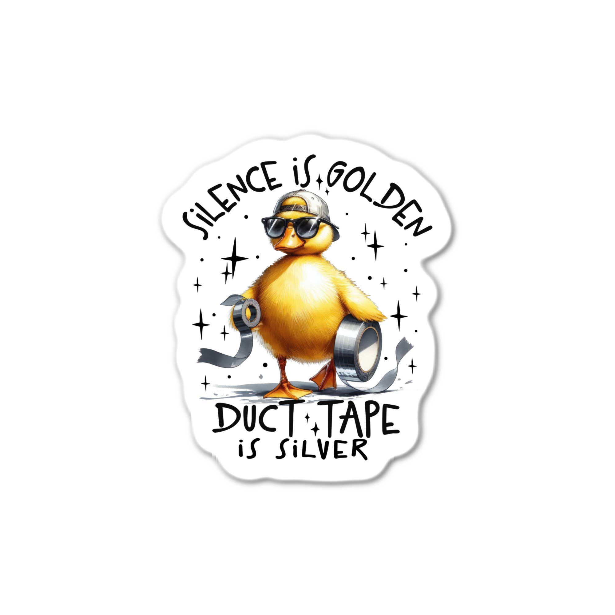 Stick-It Expressions - Wholesale Phone & Laptop Stickers - Silence Is Golden Duct Tape Is Silver