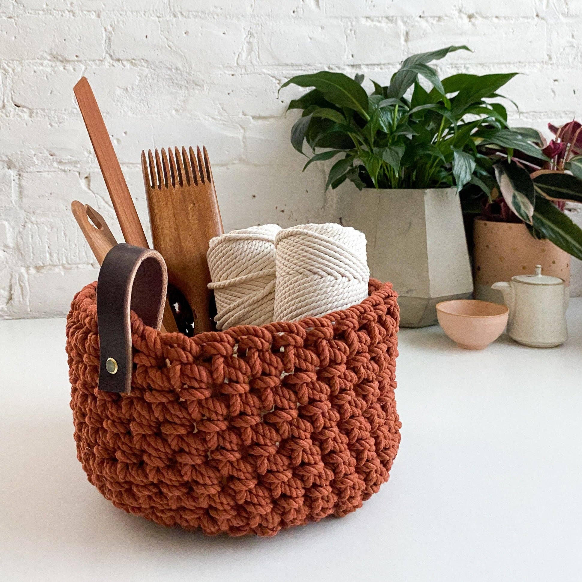 Flax & Twine - Wholesale Knitting/Crochet Supplies - Chelsea Rope Basket Kit10