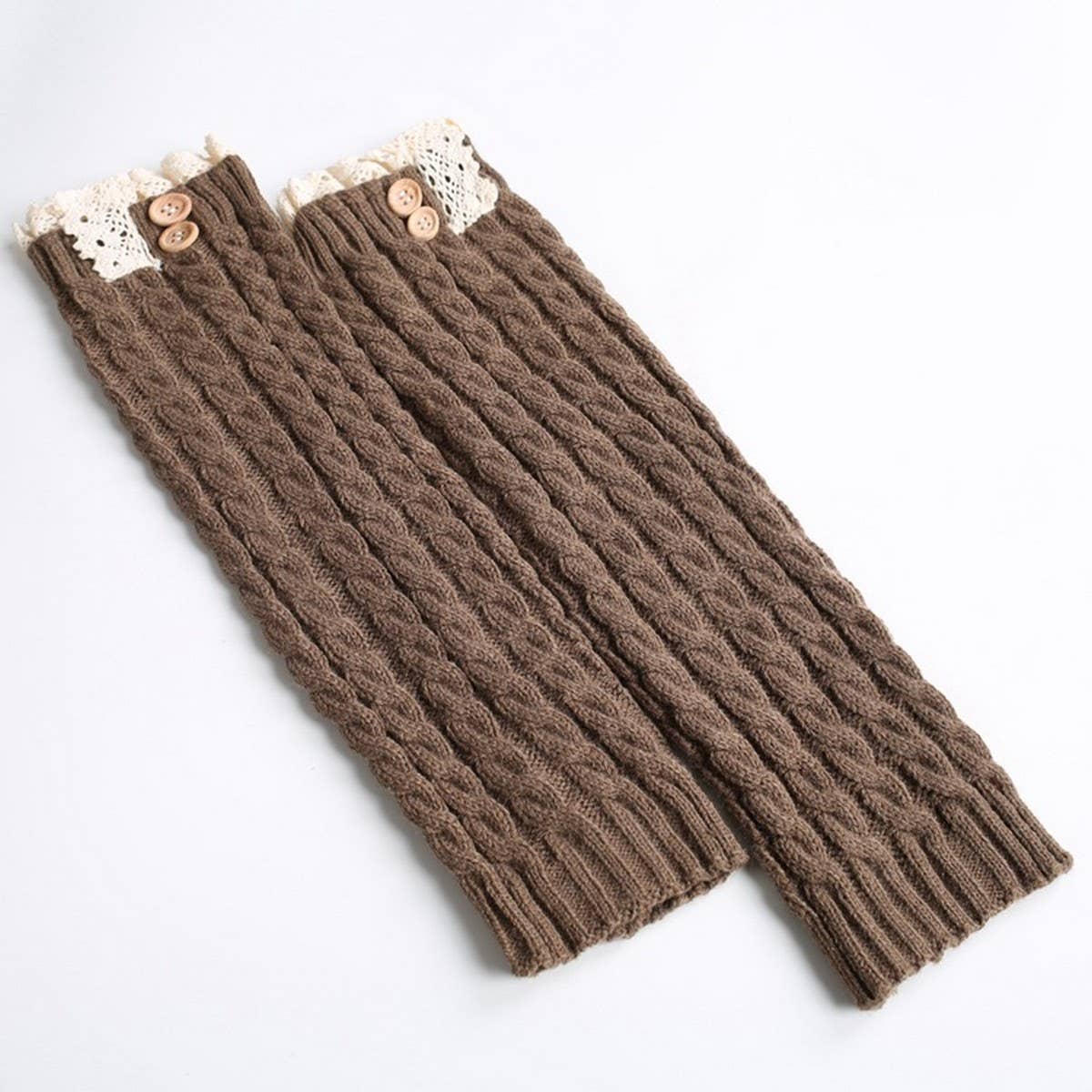 ACCITY - Wholesale Socks - Women's - WARM BOOT COVERS WINTER LACE TWIST BUTTON SOCKS_CWMS07584