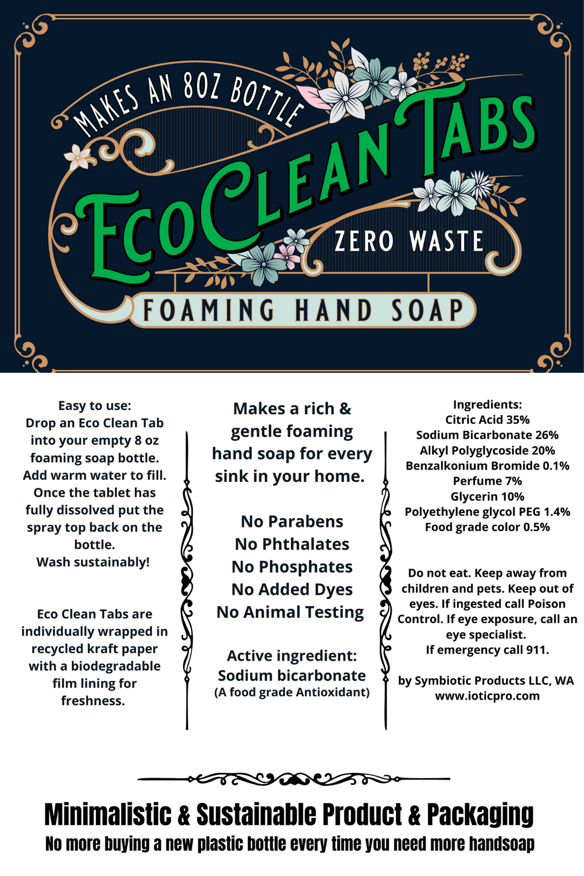 Symbiotic Products LLC – wholesale Handtvål – 1000 Eco-tabletter | Skummande handtvål | Blandade | Bulk | Utan etikett3