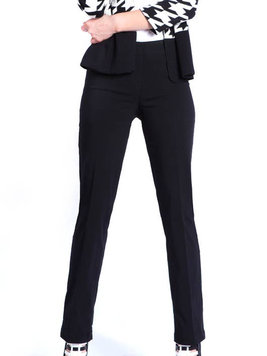 PULL ON WOVEN RELAXBROEK - ZWART voor wholesale door Slimsation