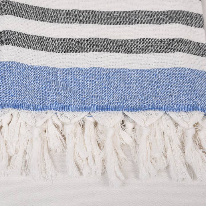 Organic Turkish Towels - Wholesale Beach towel - Personalized Beach Towel, Sax Blue Towel for Gifting3