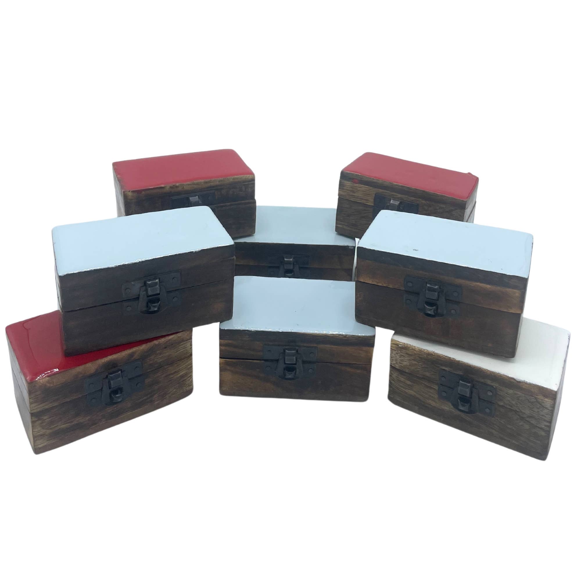 AW Artisan - Wholesale Jewelry Box/Organizer - Wooden Pill Box 9x5x4cm - Assorted2