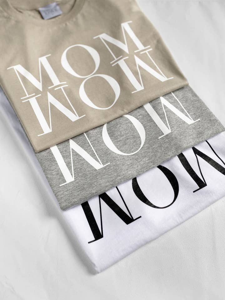 Mom Wow T-Shirt Pure White for wholesale on Faire3