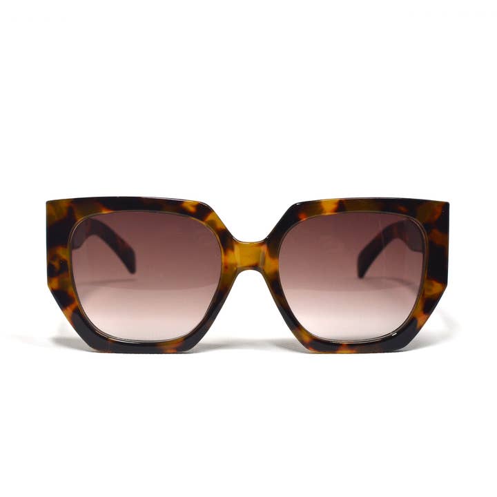 LUV & Co. – Engroshandel Solbriller - Dame – Vintage Tortoise Shell firkantede solbriller1