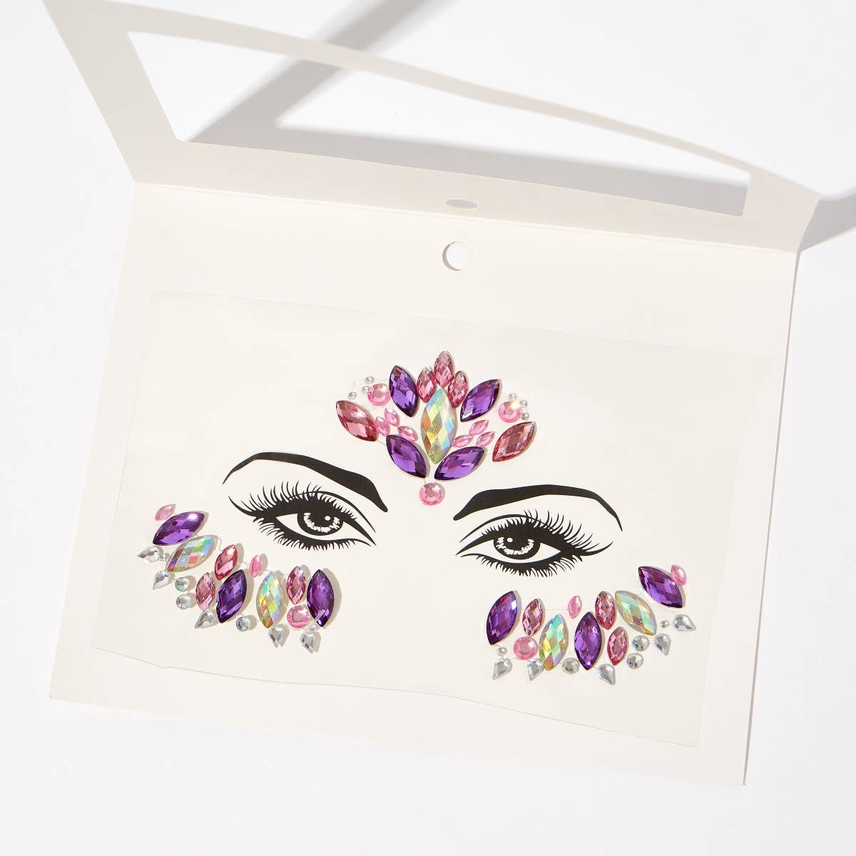 PURPLE MARQUISE CRYSTAL FACE STICKERS for wholesale on Faire1