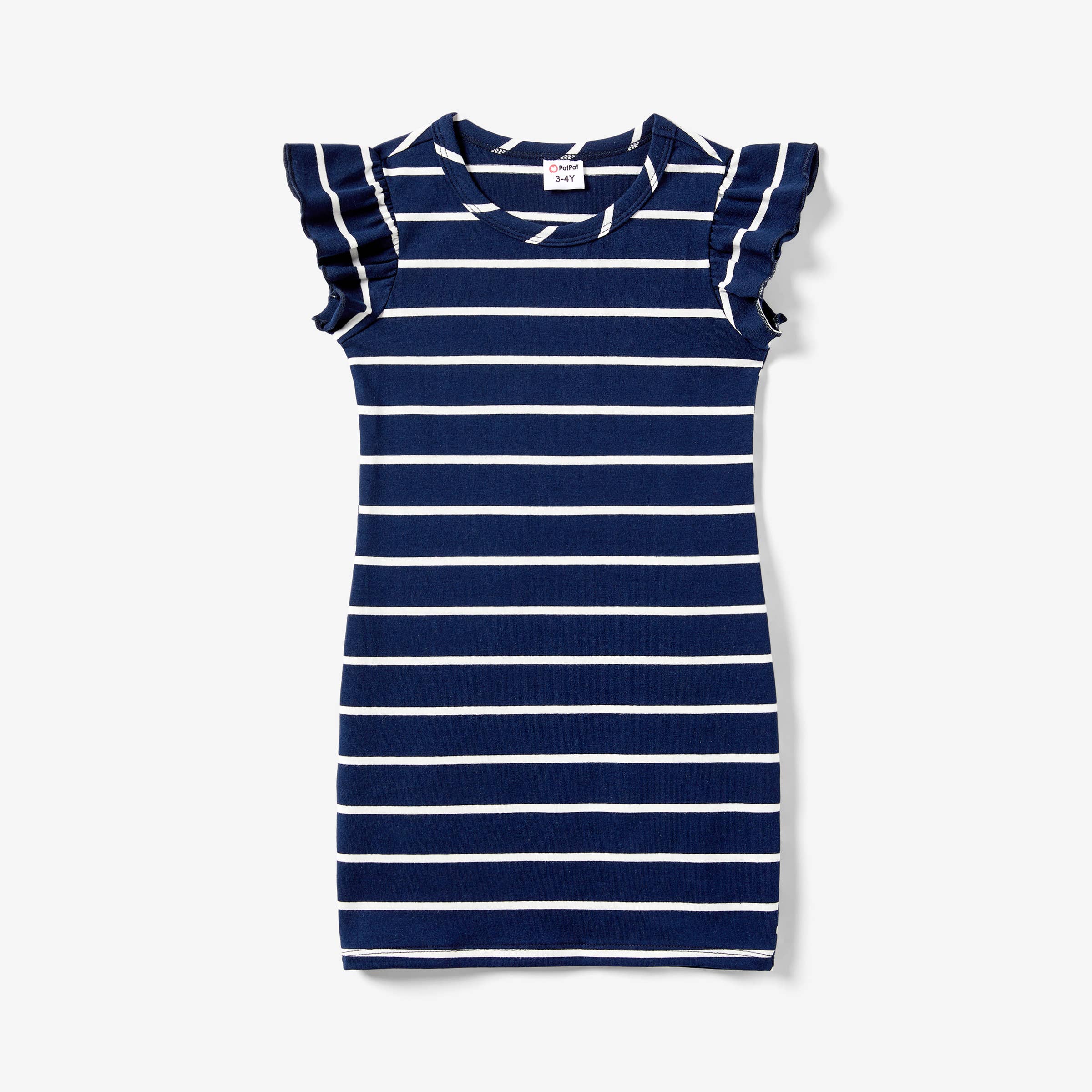 royalblue Family Stripe T-shirt and Cotton Bodycon Knitted Dress for wholesale on Faire6