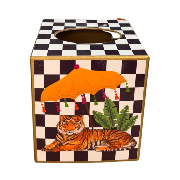 Paper Mache Kleenex Box with tiger with an umbrella design and other Purchase Wholesale white paper umbrellas. Free Returns & Net 60 Terms on Faire trending on Faire.