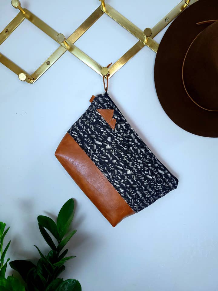 Heavyweight Canvas Travel Bag with Meadow & Cactus Print for wholesale by 2nd Story Studio