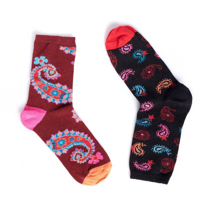 Pack of 2 Pairs of Cashmere Women's Socks for wholesale by Ruban Rouge