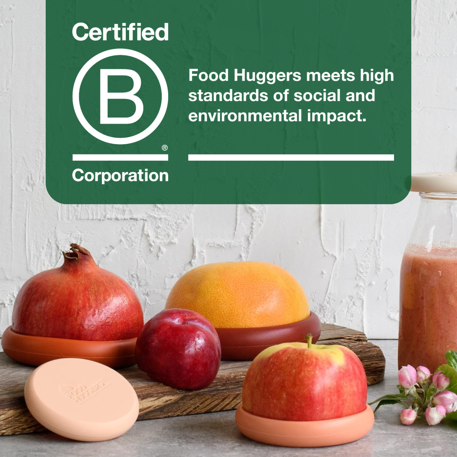 Food Huggers - Vente Sachet de conservation/film alimentaire - Conservateurs alimentaires en silicone réutilisables – Terre cuite (Ensemble de 5)6