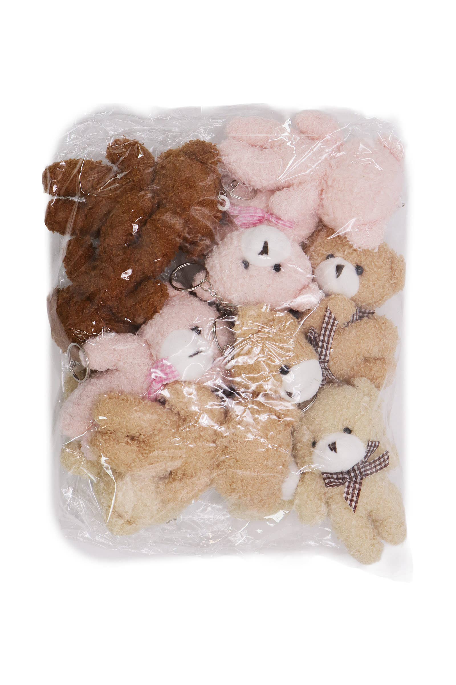 ASSORTITI Portachiavi Orsetto Fuzzy Terry in Pile Imbottito in vendita all'ingrosso su Faire7